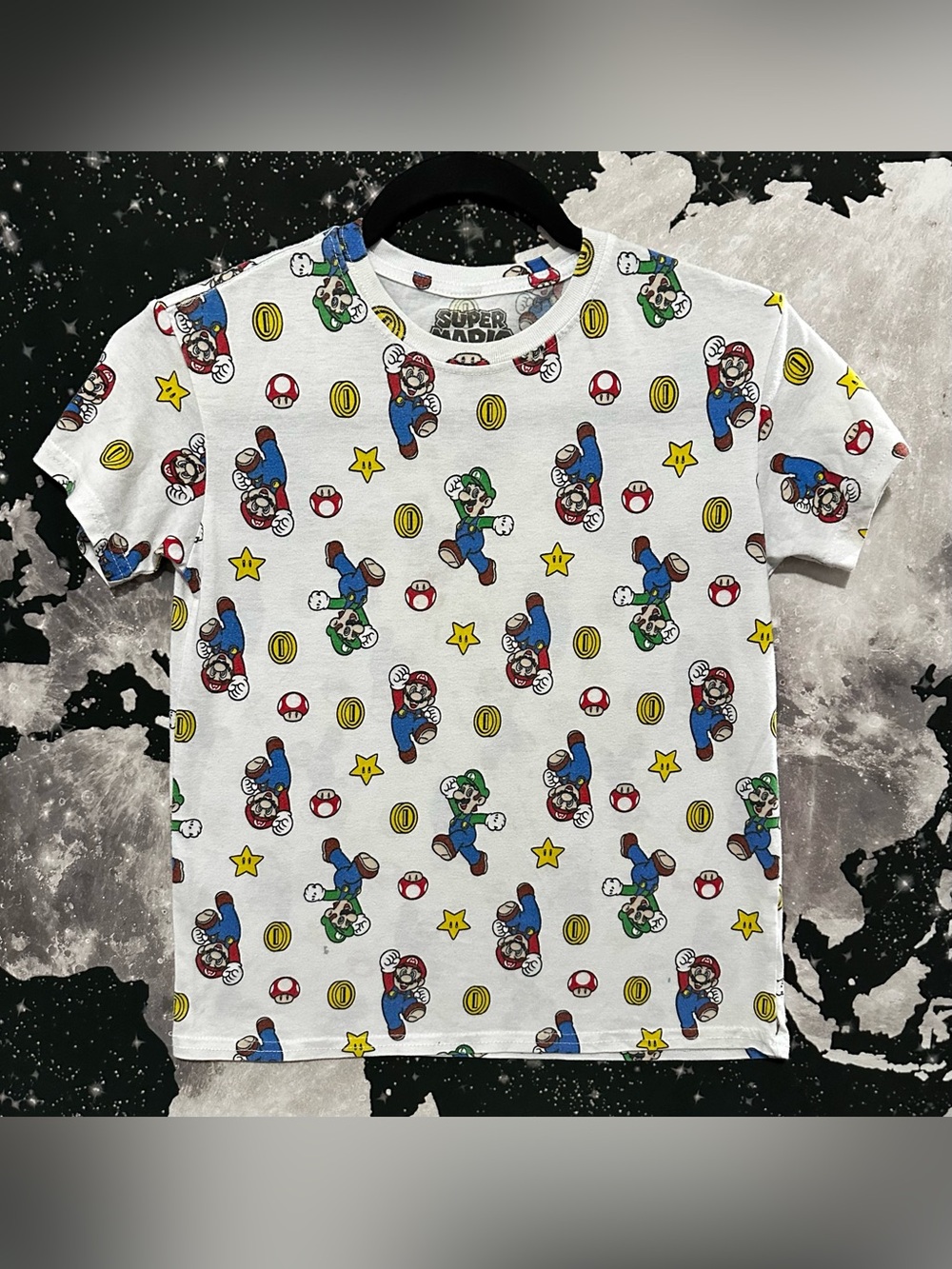 Nintendo Super Mario All Over Print Youth Shirt